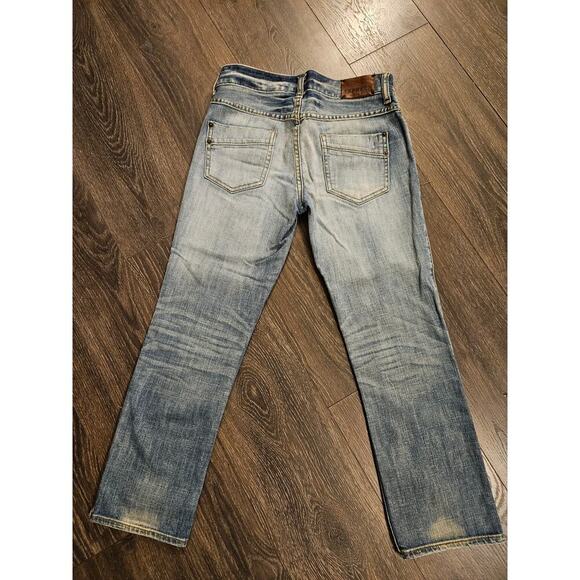 Express Button Fly Light wash distressed Stretch Denim Jeans - Picture 6 of 10